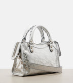 Balenciaga Le City Small Leather Tote Bag – Silver