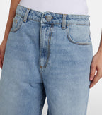 RÓHE Cotton Capri Jeans in Blue