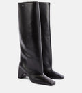 Coperni Bridge Leather Knee-High Boots - Black