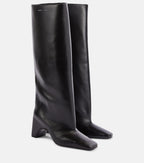 Coperni Bridge Leather Knee-High Boots - Black