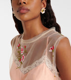 Blooming Poppy Embellished Earrings