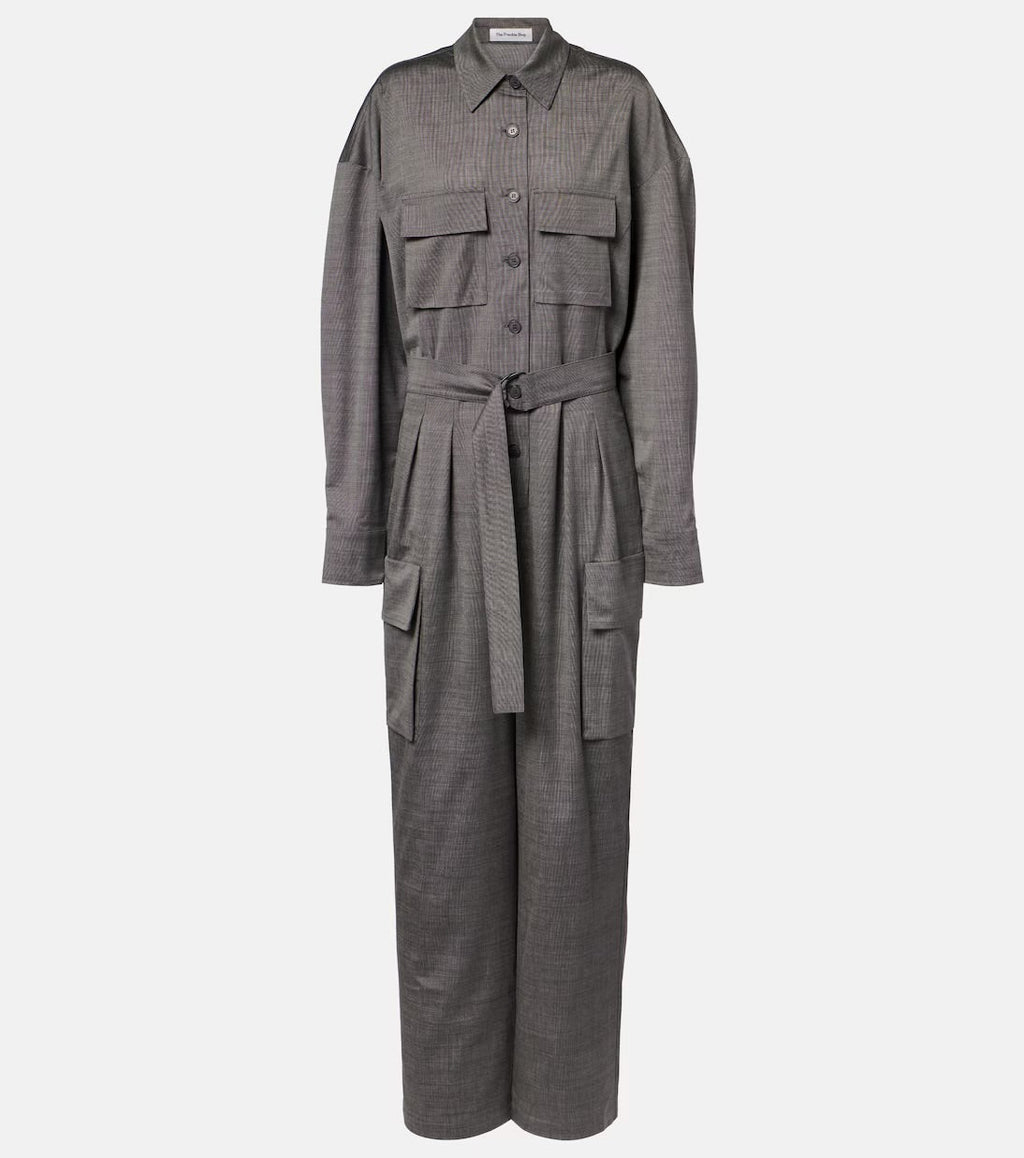 The Frankie Shop Linda Belted Jumpsuit