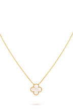Vintage Alhambra Pendant, 18K Yellow Gold, Mother-of-Pearl