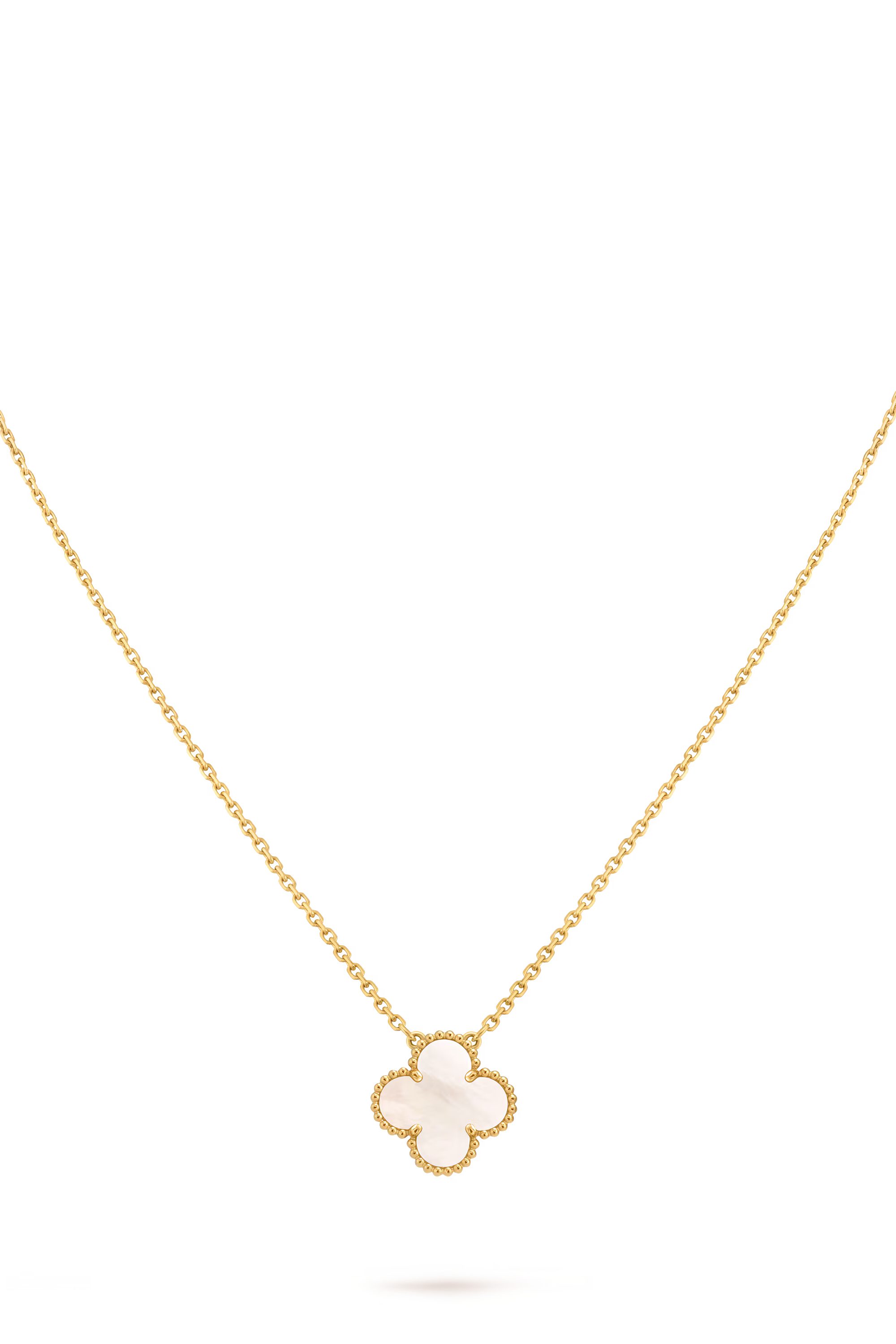 Vintage Alhambra Pendant, 18K Yellow Gold, Mother-of-Pearl
