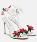 Aquazzura Botanica Raffia Slingback Sandals