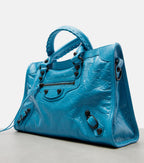 Balenciaga Le City Small Leather Tote Bag – Turquoise