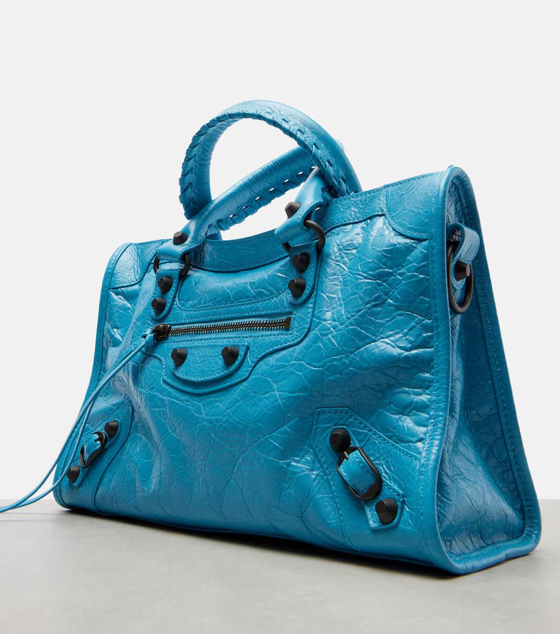 Balenciaga Le City Small Leather Tote Bag – Turquoise
