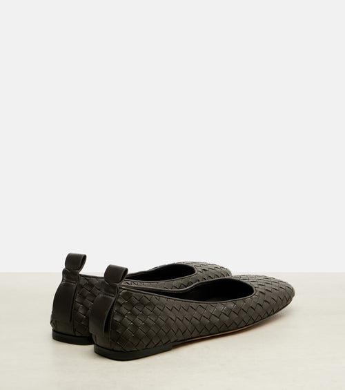 Bottega Veneta Charlotte Intrecciato Leather Ballet Flats