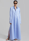 The Frankie Shop Avery Shirt Dress - Blue