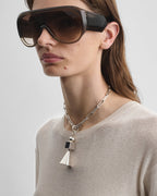Phoebe Philo Stacked Pendant Necklace in Silver