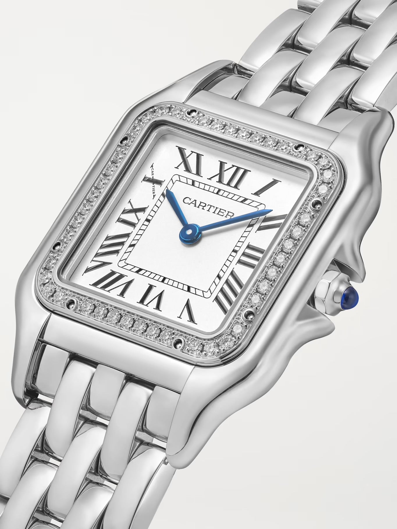 Panthère de Cartier Small 22mm Stainless Steel and Diamond Watch