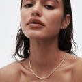Round Lab-Grown Diamond Tennis Necklace