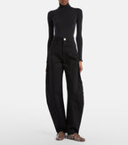 Alaïa Eyelet Mary Jane Ballet Flats