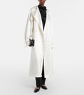 Belted Double-Breasted Satin Trench Coat
