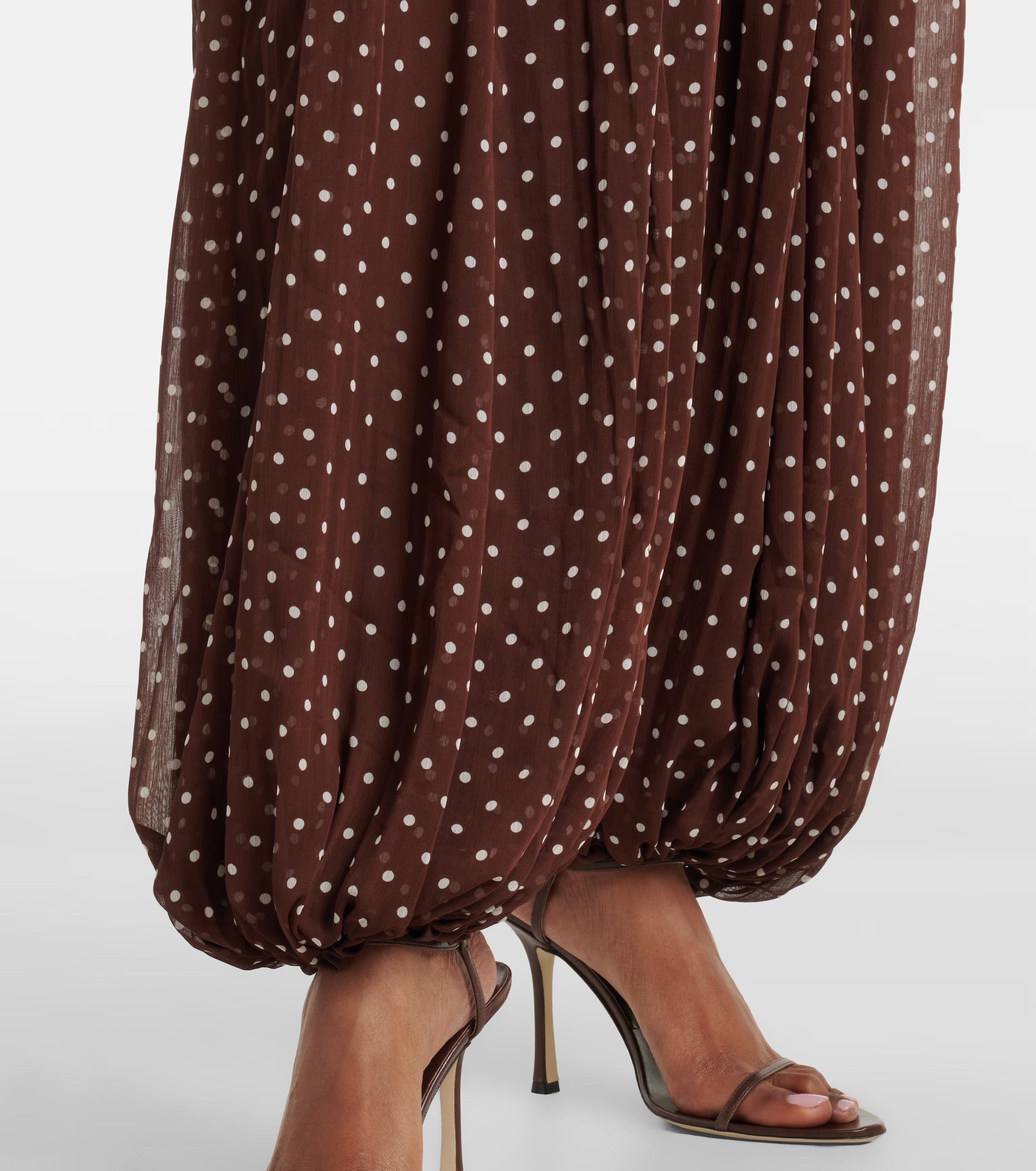 Rotate Polka-Dot Chiffon Halterneck Jumpsuit
