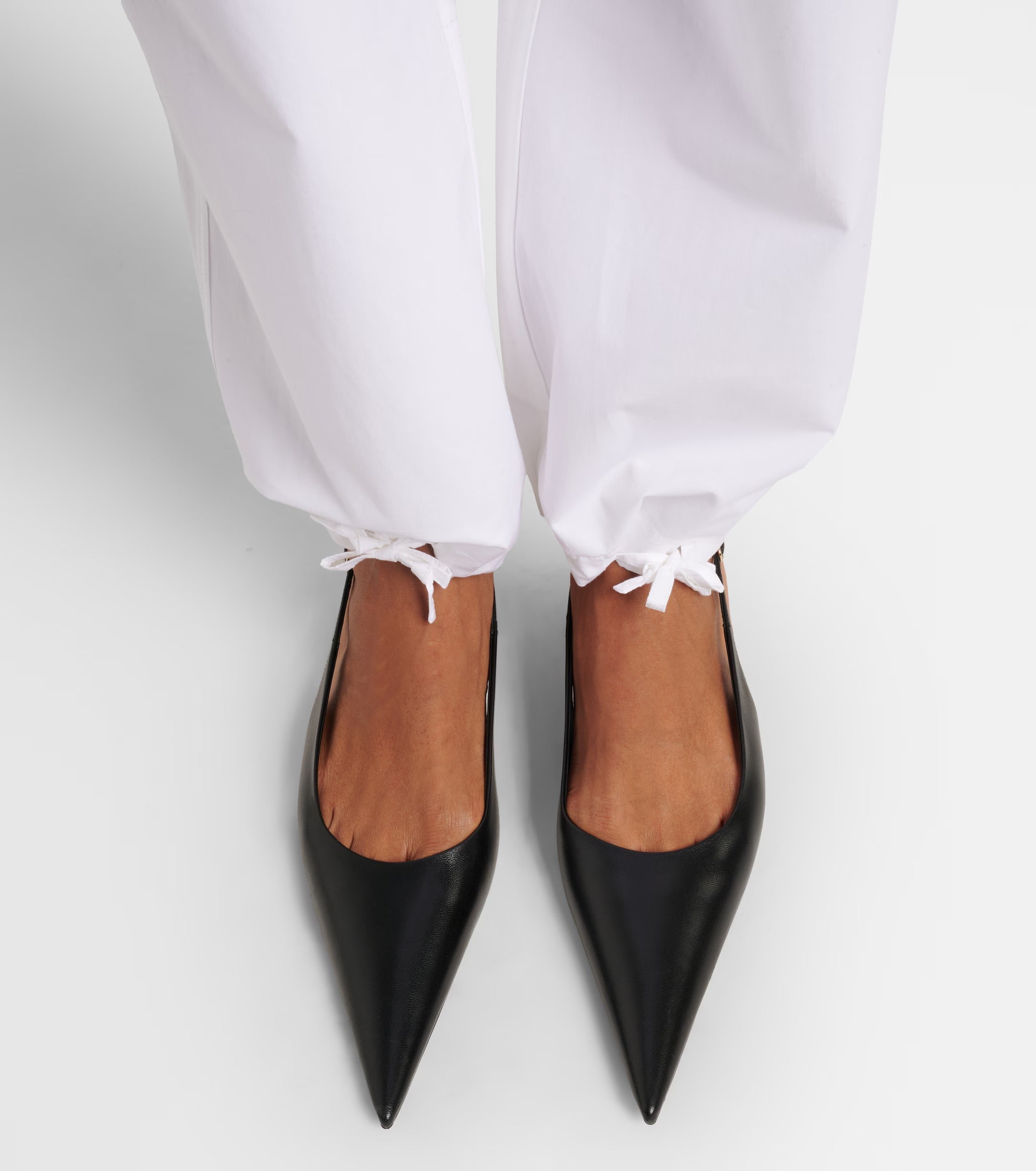 Victoria Beckham Leather Slingback Flats
