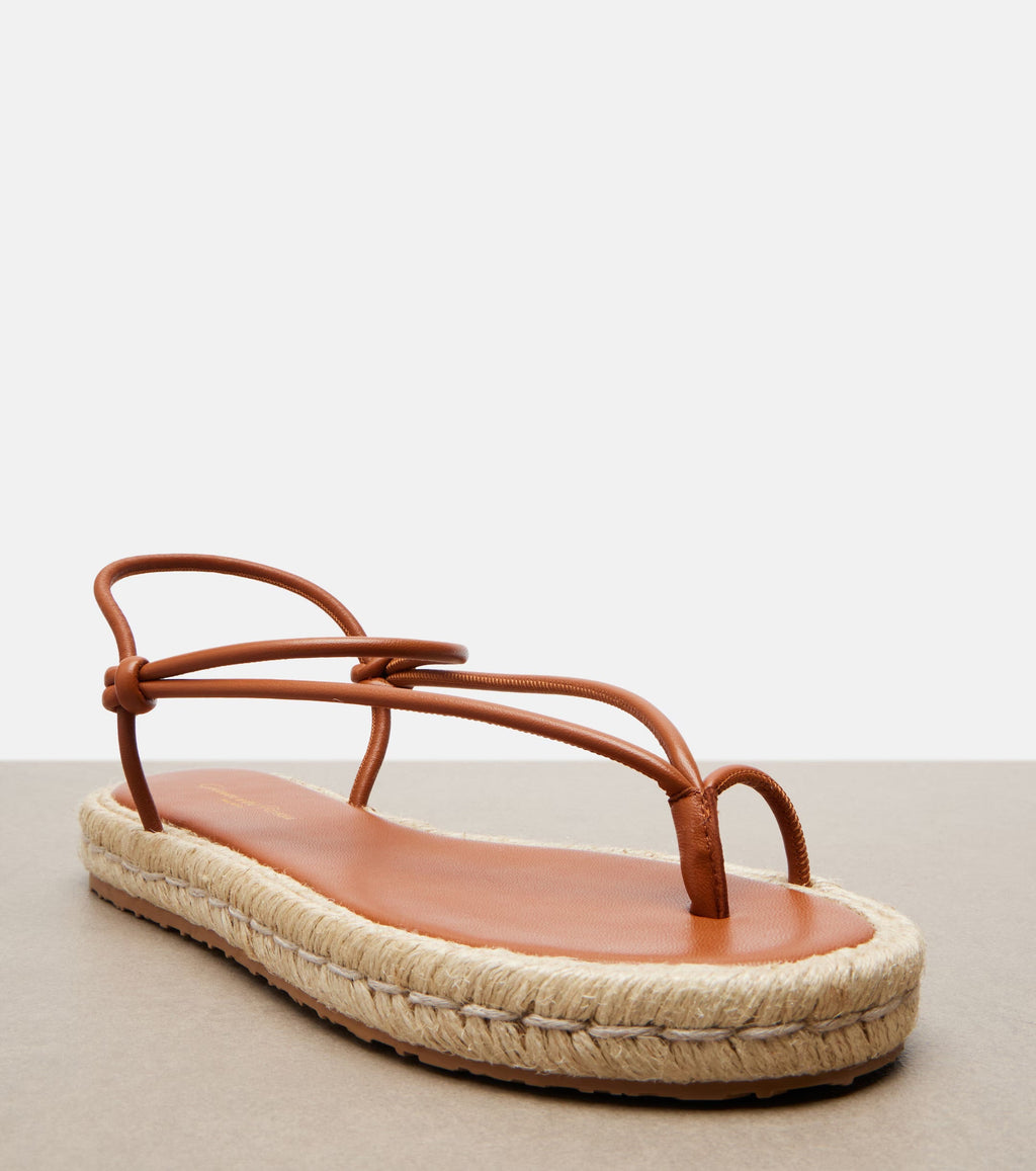 Gianvito Rossi Leather Espadrille Sandals