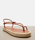 Gianvito Rossi Leather Espadrille Sandals