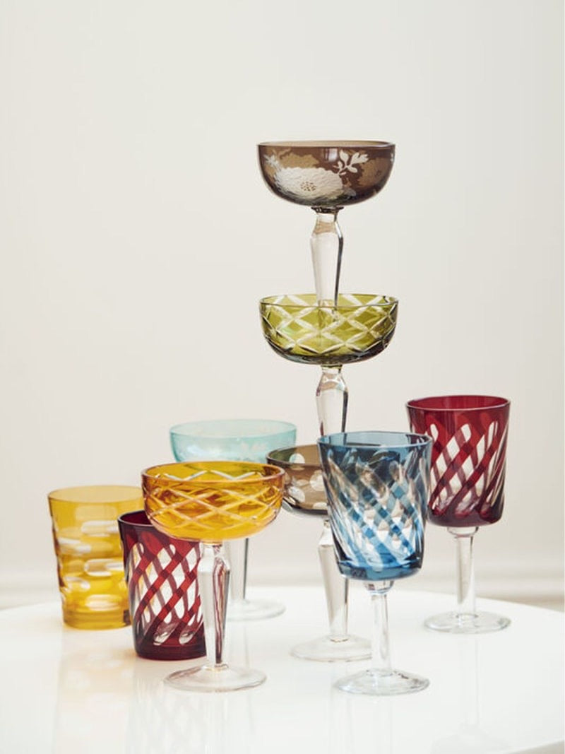 Polspotten Set of 4 Tubular Wine Glasses