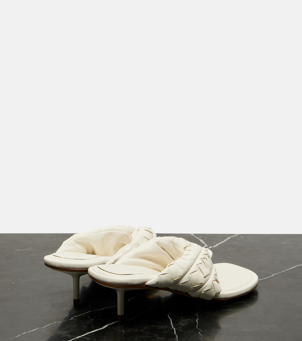 Bottega Veneta Salsa Intrecciato Leather Thong Sandals