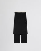 APRON TROUSERS | black/white woven viscose