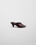 STRAP MULE | oxblood leather