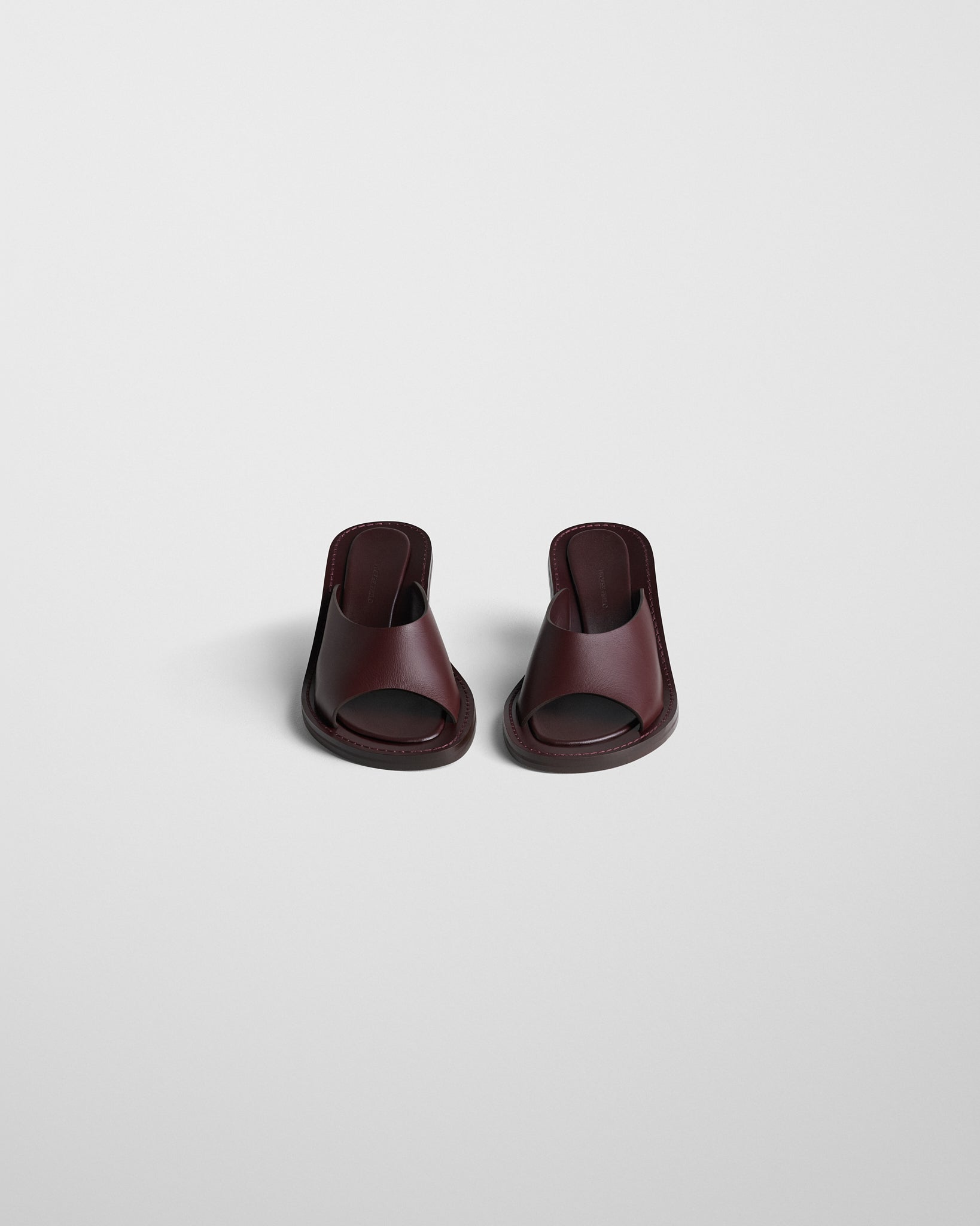 STRAP MULE | oxblood leather