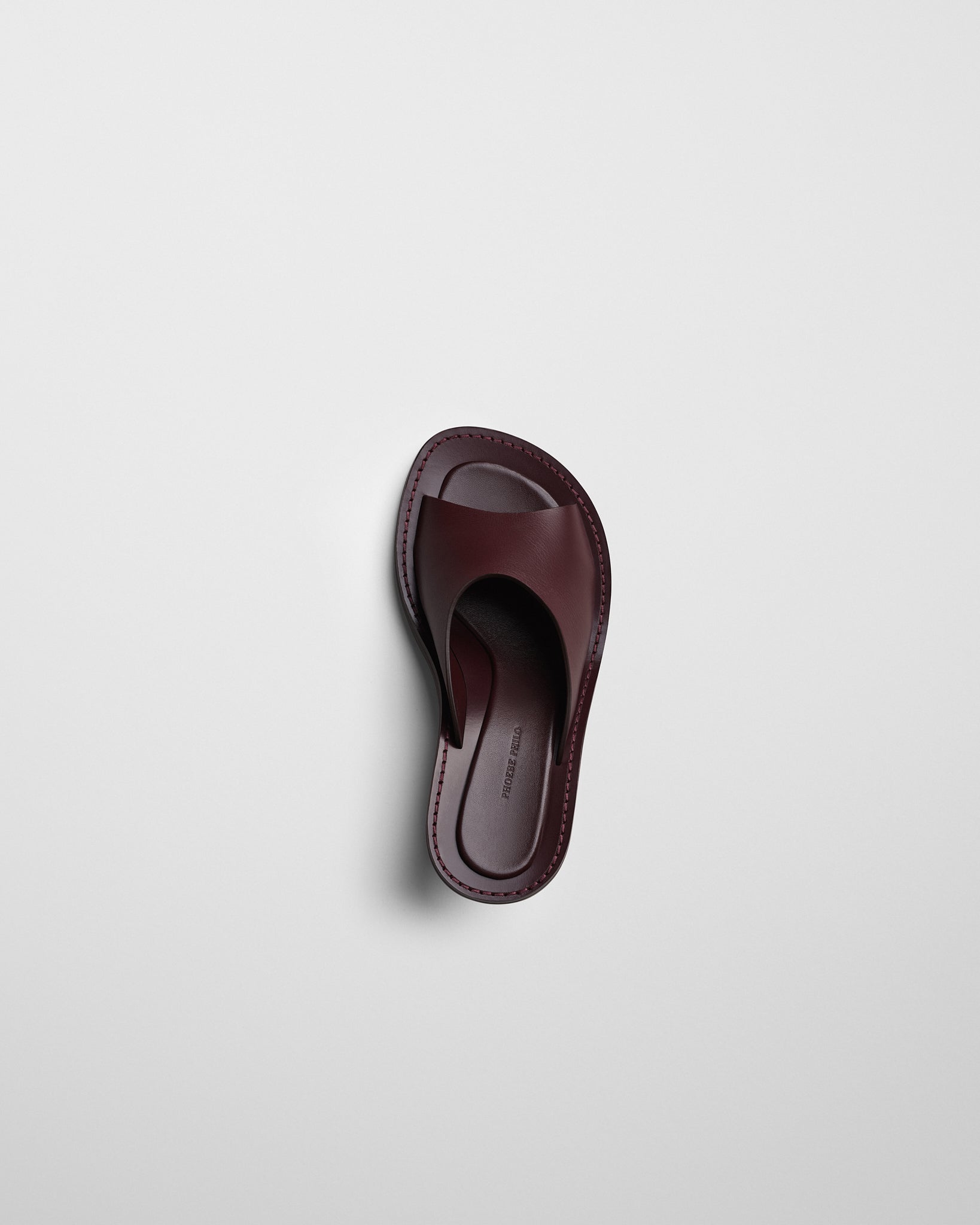 STRAP MULE | oxblood leather
