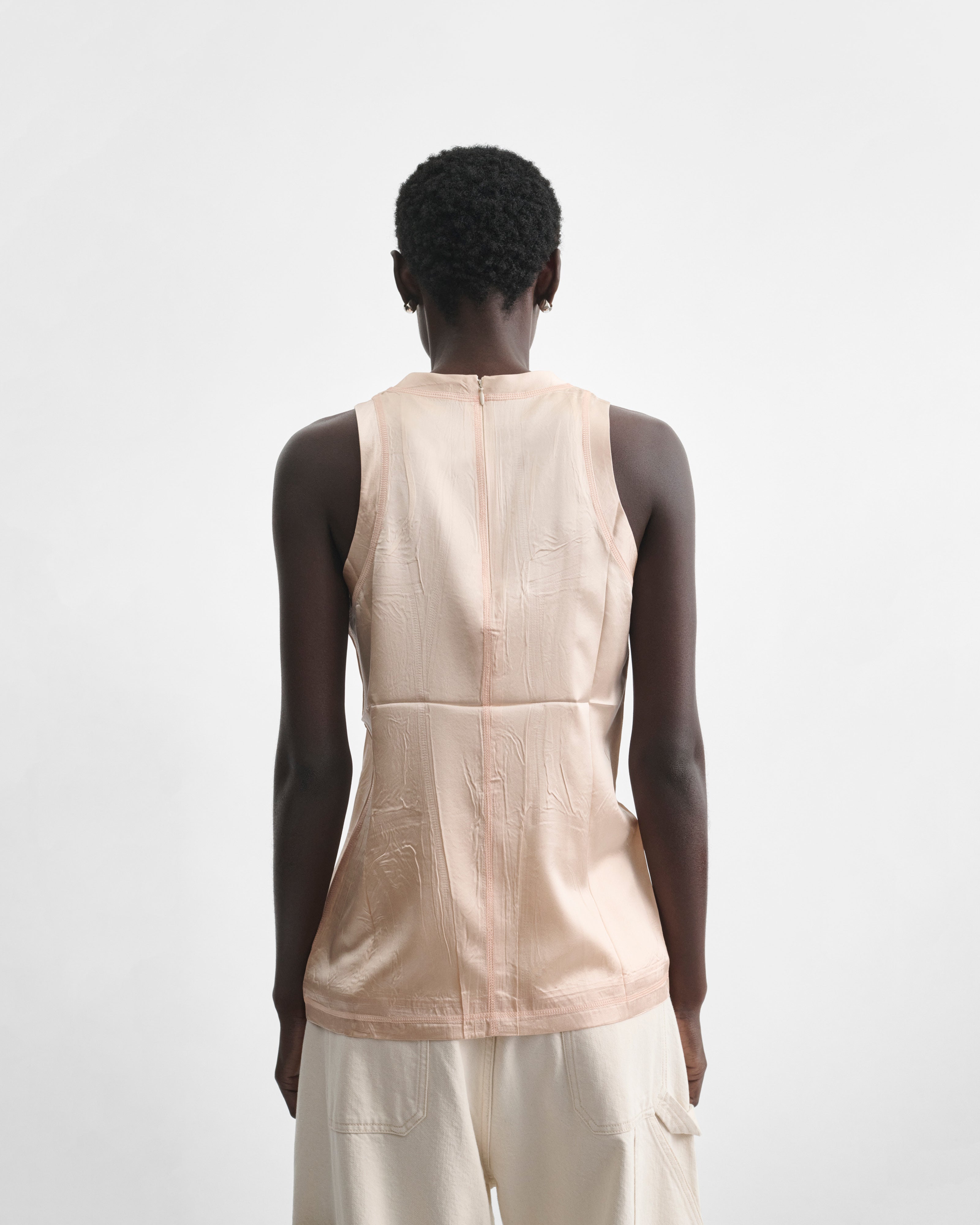 LIQUID VEST | blush silk