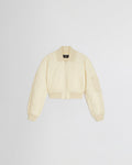 SHRUNK BOMBER | cream nylon