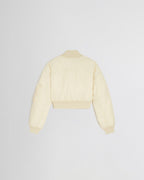 SHRUNK BOMBER | cream nylon