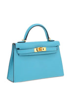 Hermès Pre-Owned 2025 Kelly Mini 20 – Blue Epsom Leather