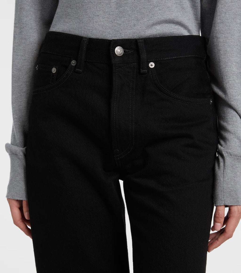 Acne Studios High-Rise Wide-Leg Jeans Black