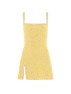 Clio Peppiatt Athena Mini Dress in Lemon