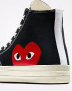 PLAY Converse Red Heart Chuck Taylor All Star '70 High Sneakers – Black