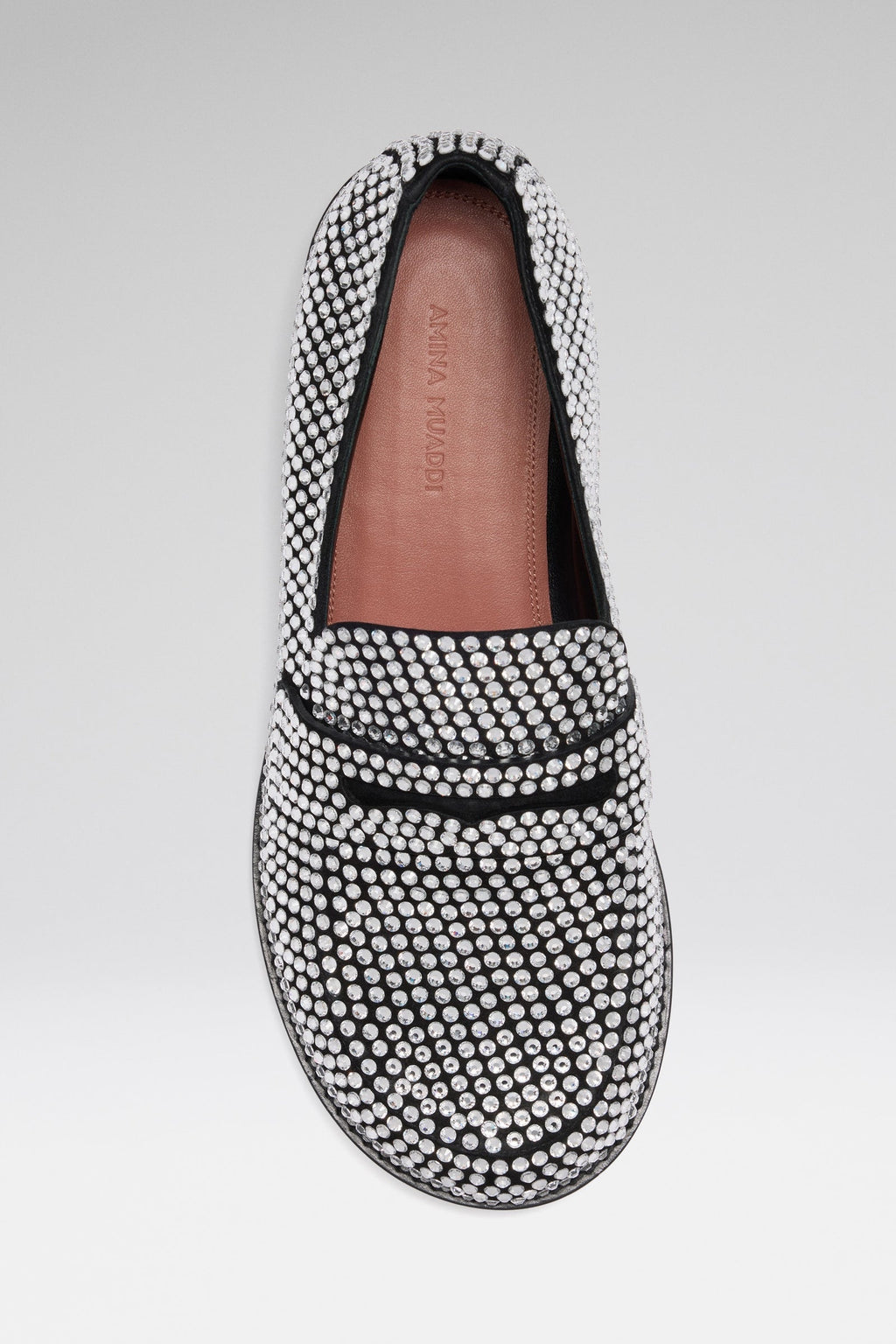 Amina Muaddi Tilda Crystal Loafer
