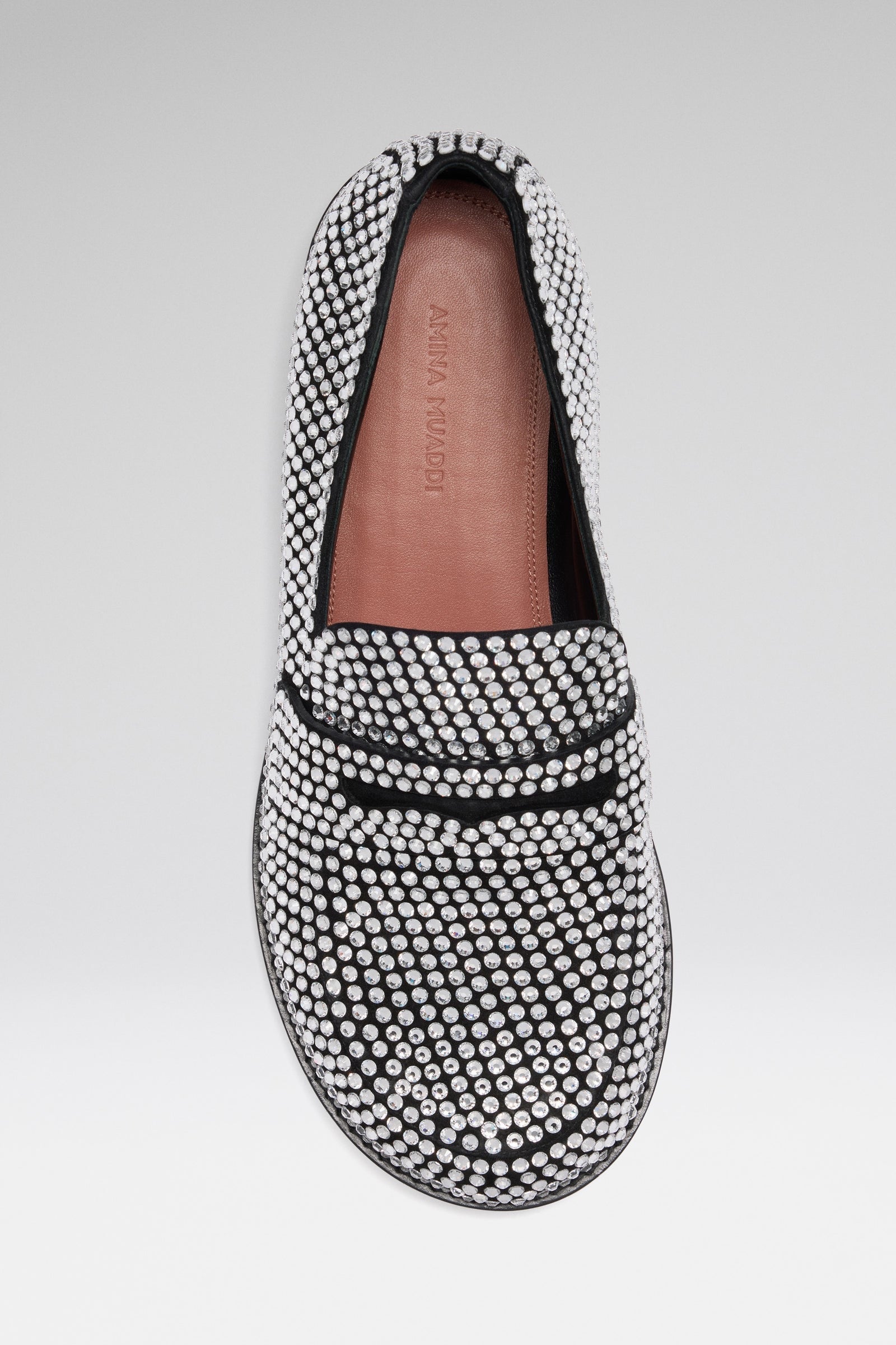 Amina Muaddi Tilda Crystal Loafer