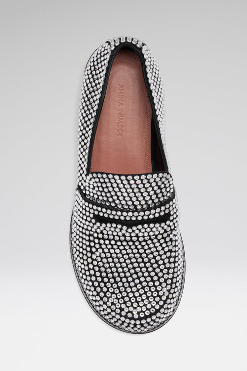 Amina Muaddi Tilda Crystal Loafer