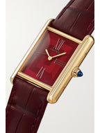 Cartier Tank Louis Cartier 35.5mm 18-Karat Gold and Alligator Watch