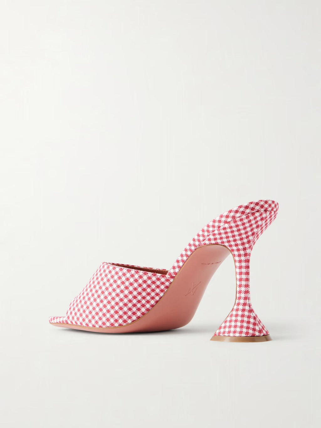 Amina Muaddi – Lupita 95 Gingham Woven Mules