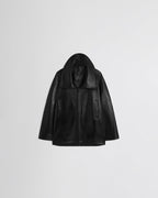 Swathe Jacket in Black Leather