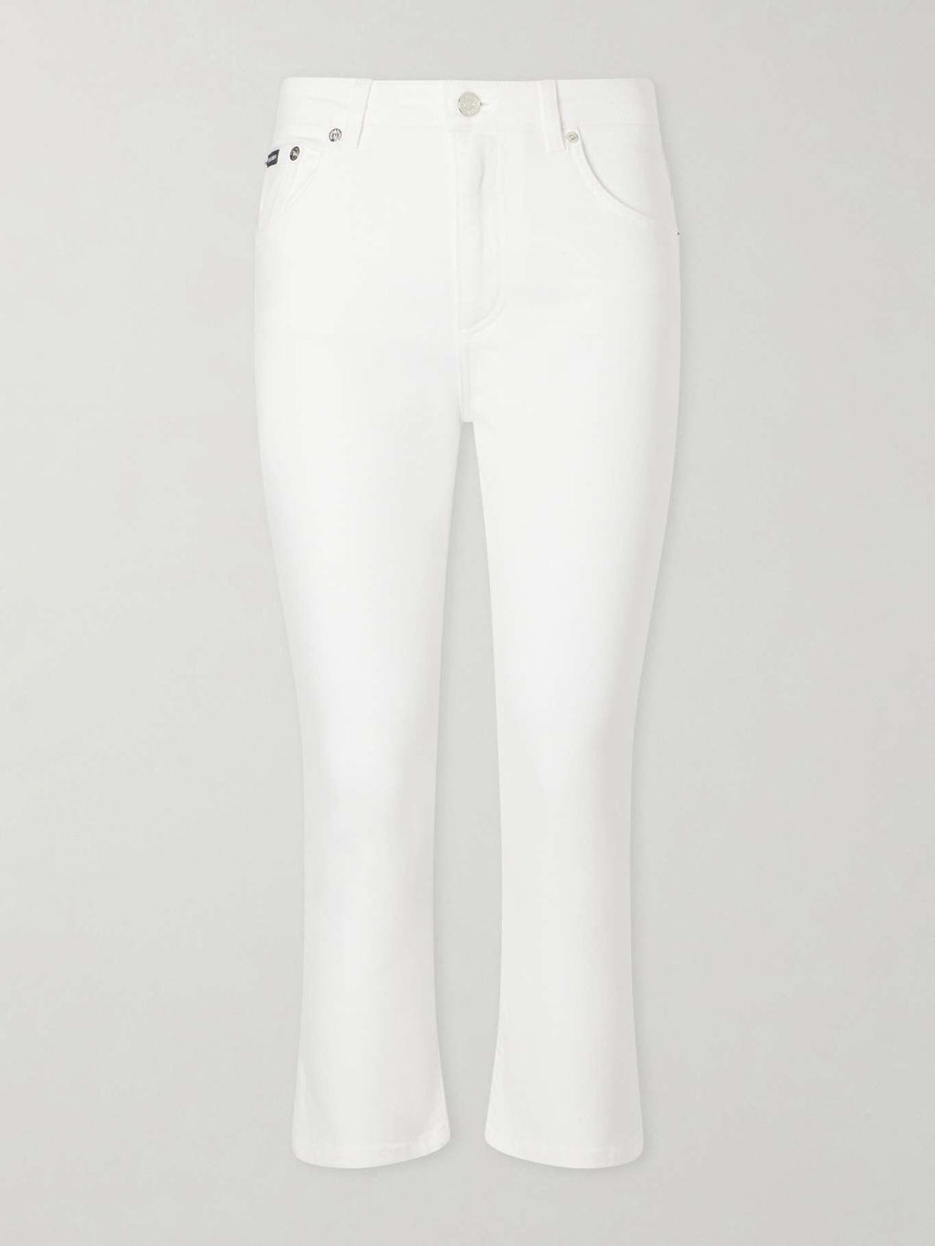 Dolce & Gabbana Mid-Rise Straight-Leg Capri Pants in White