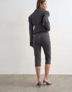 Topshop Co-ord Bengaline Capri in Slate