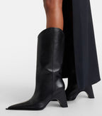Coperni Bridge Leather Cowboy Boots - Black
