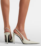 Saint Laurent Leather Slingback Pumps