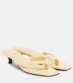 Toteme Leather Thong Sandals – Yellow