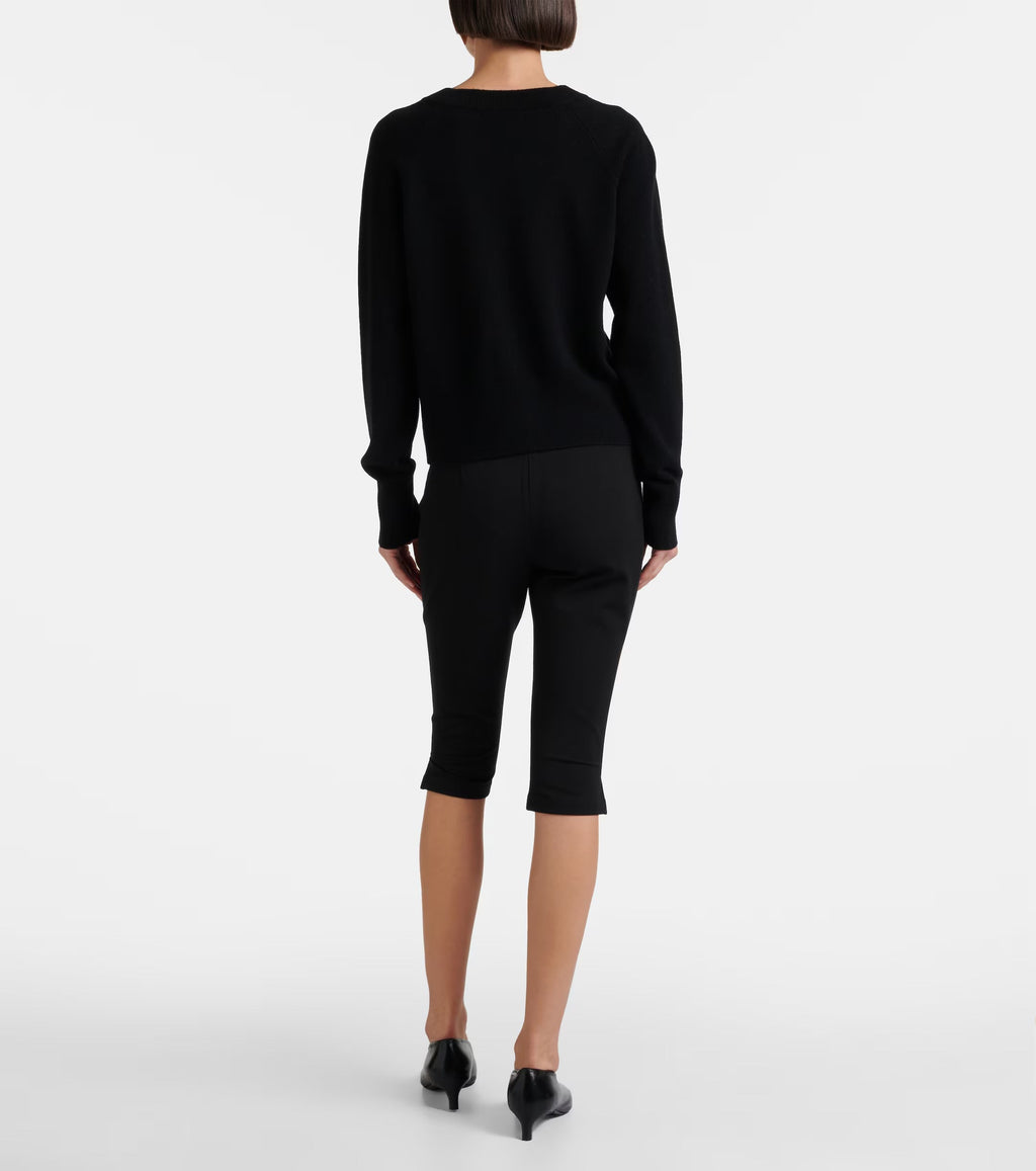Vince Mid-Rise Slim Capri Pants in Black