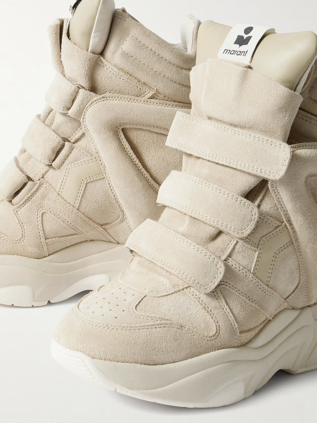 Balskee Suede High-Top Wedge Sneakers