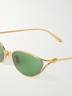 Bottega Veneta Eyewear Cat-Eye Gold-Tone Sunglasses