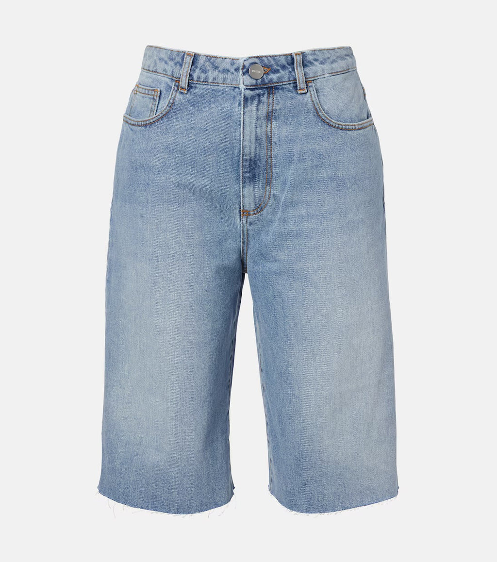 RÓHE Cotton Capri Jeans in Blue